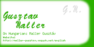 gusztav maller business card