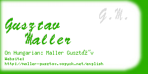 gusztav maller business card